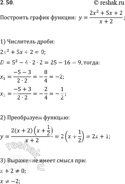 Изображение Упр.2.50 ГДЗ Мерзляк Поляков 9 класс